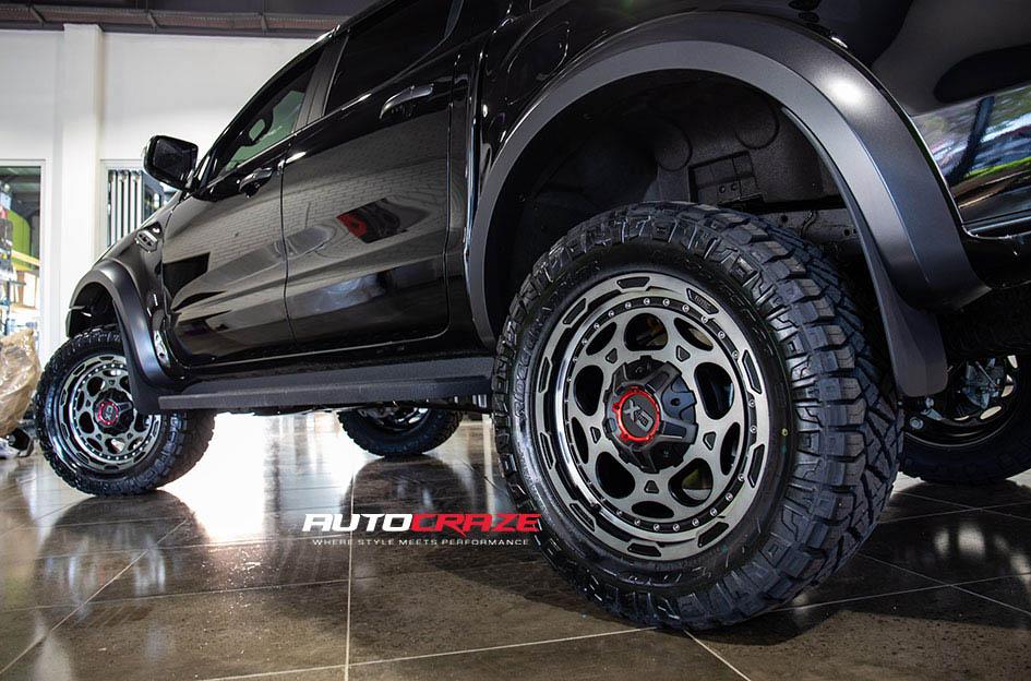 FORD RANGER RAPTOR DEMODOG XD SATIN BLACK GREY TINTED CLEAR COAT